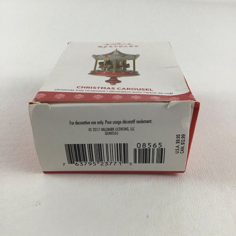 Hallmark Keepsake Christmas Carousel Tree Ornament Merry Go Round 2017 New - Picture 2 of 6